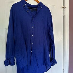 Blue Polo linen shirt
